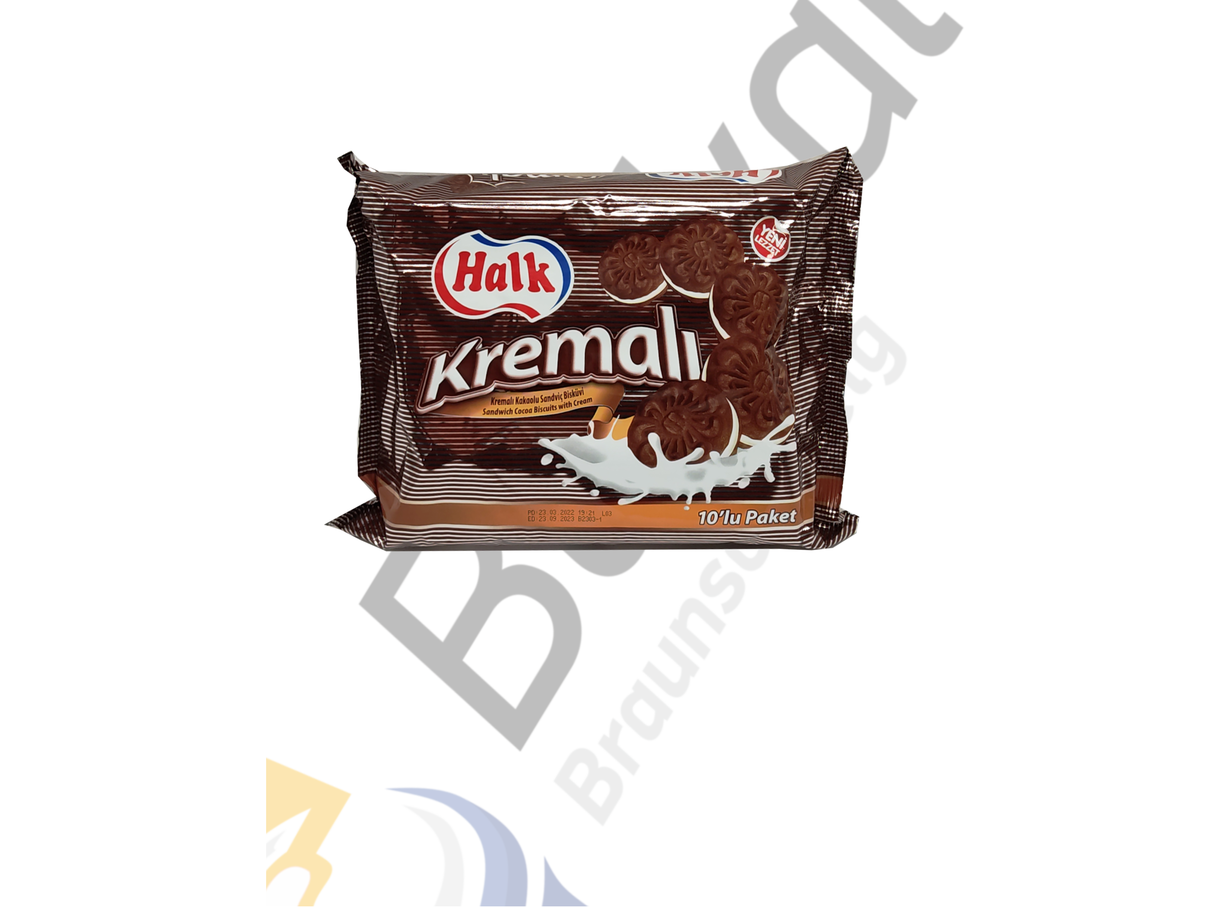 Halk Kremali Bisküvi Kakao 10x50g - Keks mit Kakaocreme 10x50g