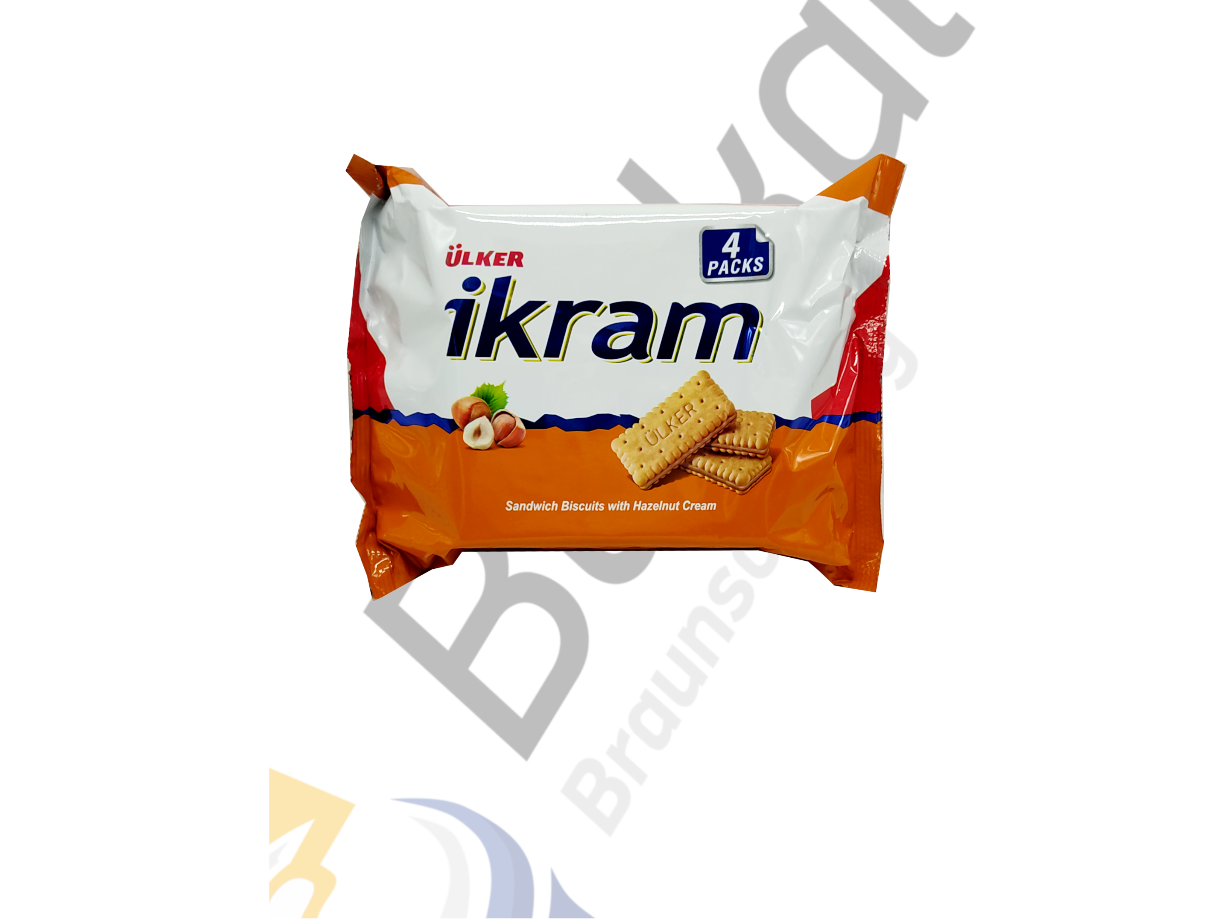 Ikram Findikli Kremali Bisküvi 4x84g - Keks mit Haselnusscreme 4x84g