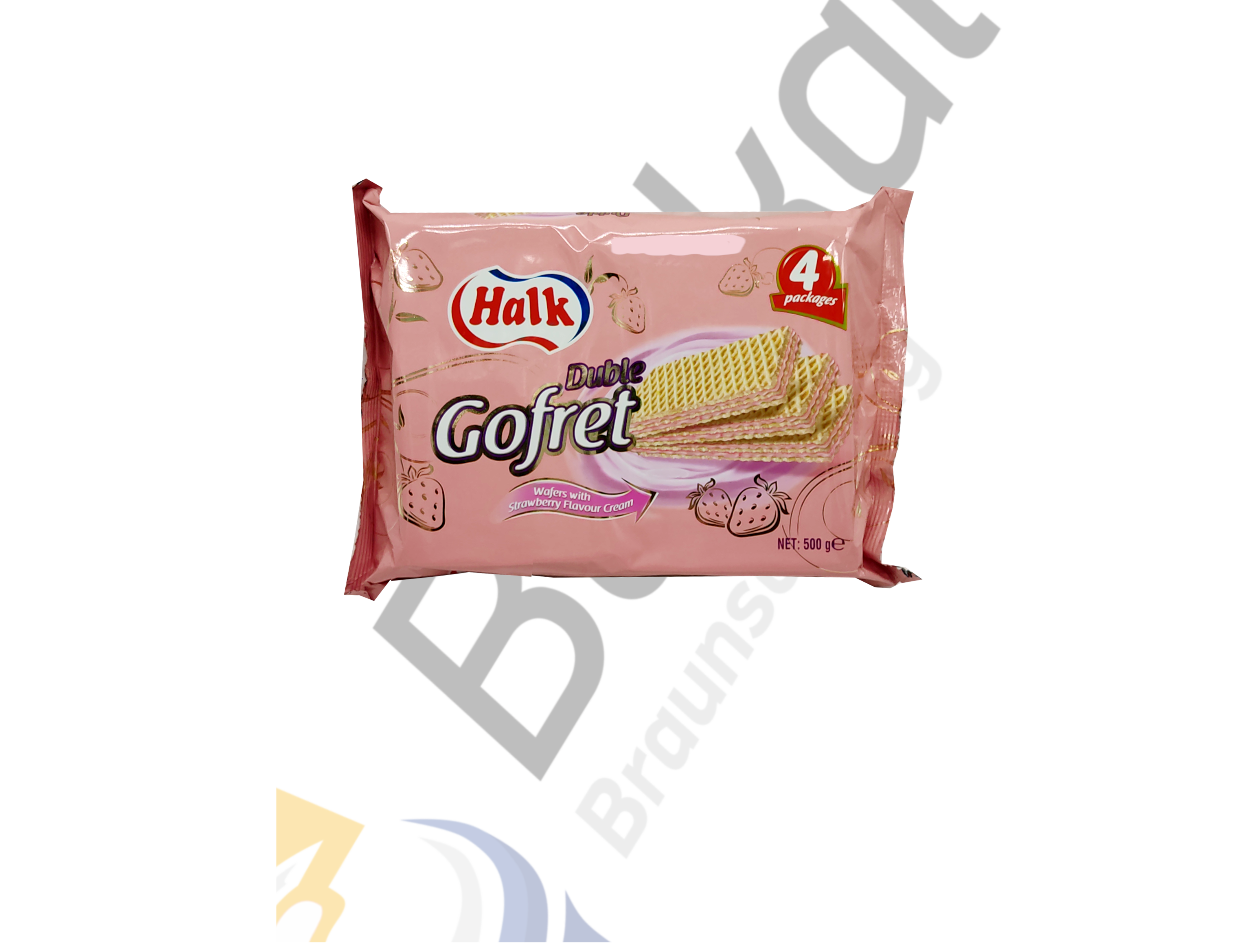 Halk Gofret Cilek 500g - Waffel mit Erdbeercreme 500g