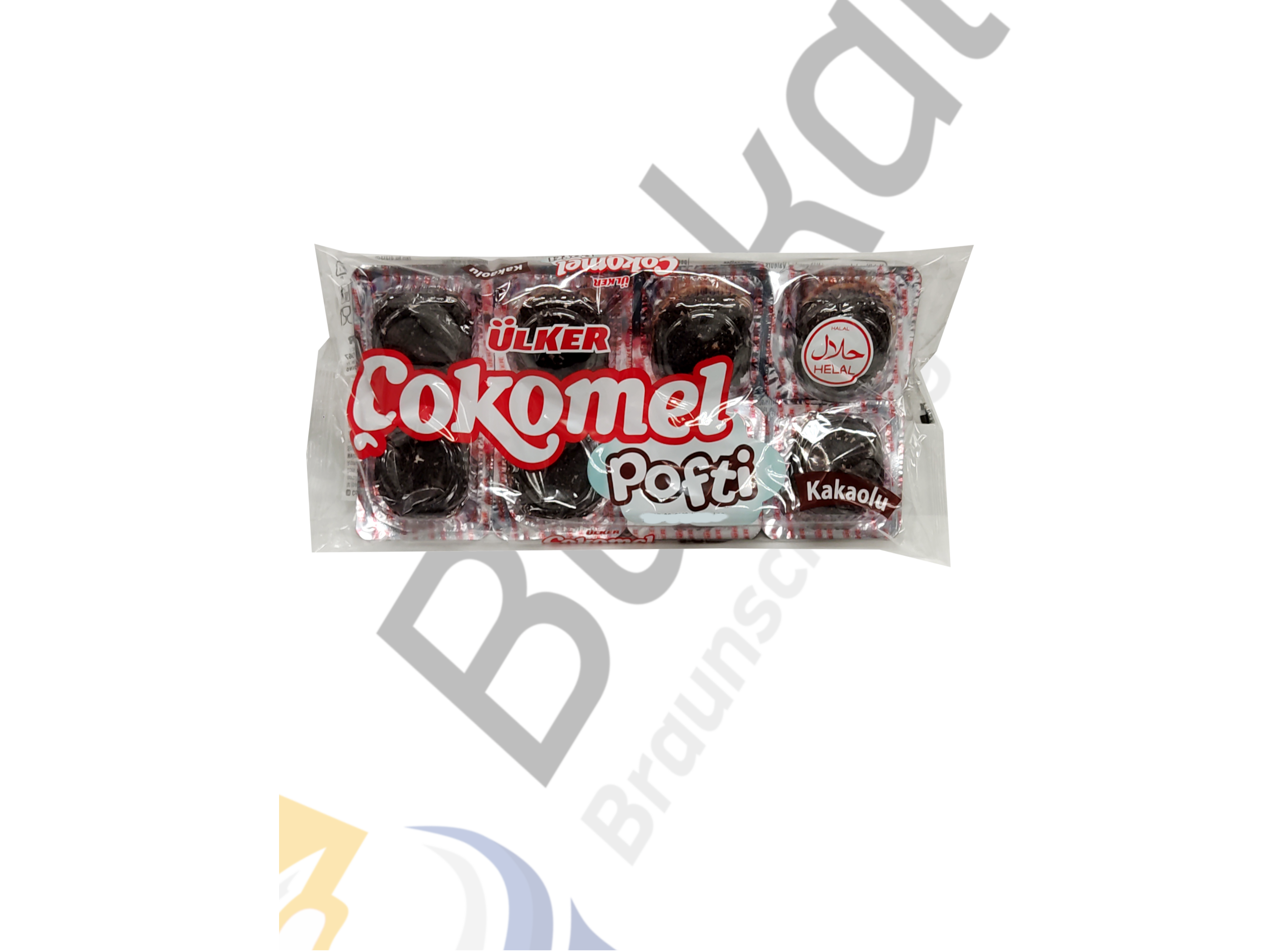 Cokomel Pofti Kakao 8x18g - Kakao-Keks mit Marshmallow und Granulat Überzug 8x18g